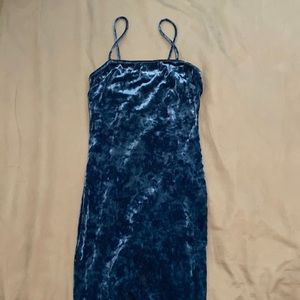 Fashion Nova Teal Suede Mini Dress Size Small